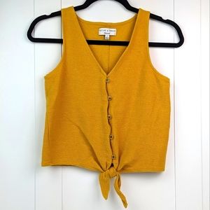 Madewell Texture & Thread Tie Front Top